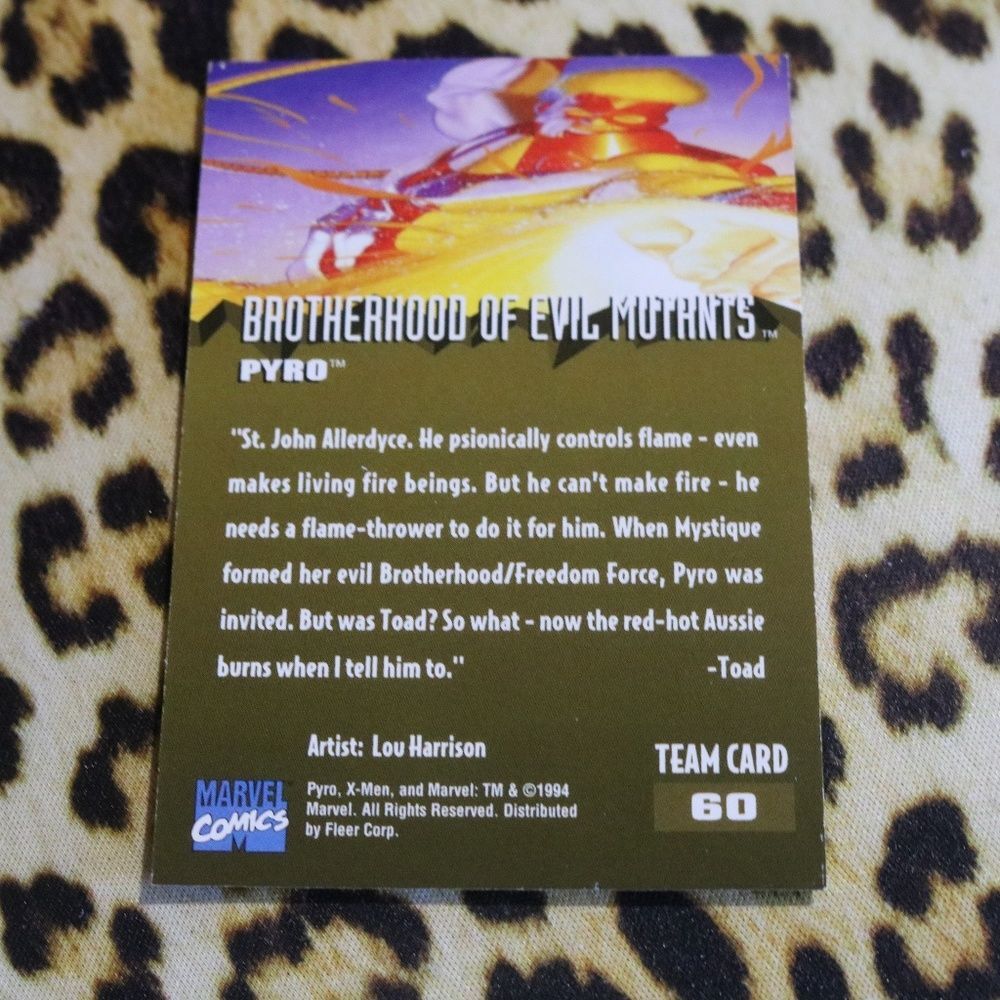 Pyro #60 Marvel Card - Picture 2 of 2